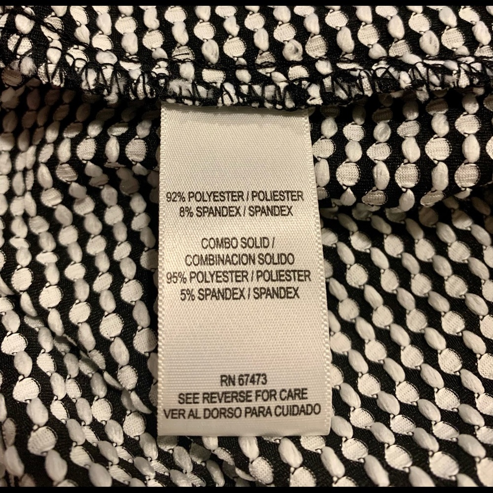 Julian Taylor Dress Black with White Polka Dots Short Sleeve Full Skirt -Size 8 - Picture 12 of 13